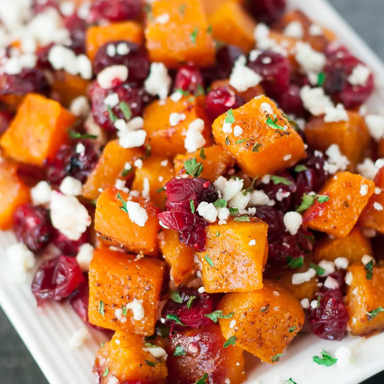 Squash and cranberry dish