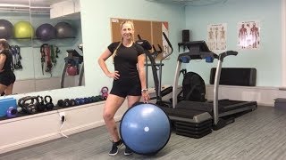 Julie with a bosu ball