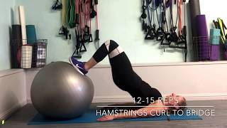 Hamstrings curl to bridge