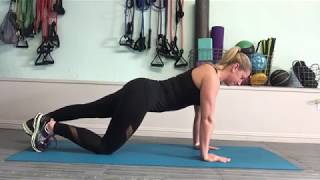 Plank with calf stretch