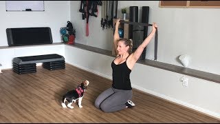 Overhead shoulder stretch