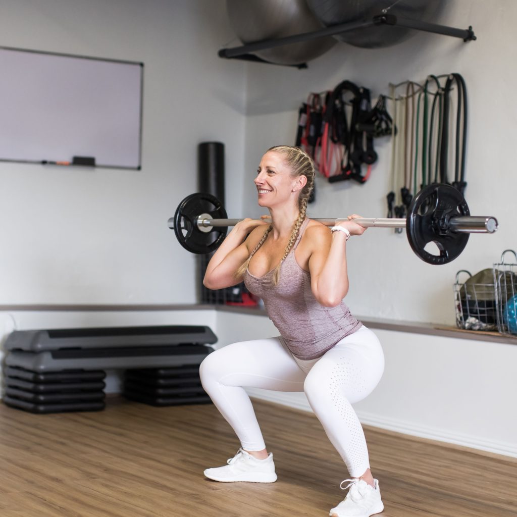 Julie doing a squat